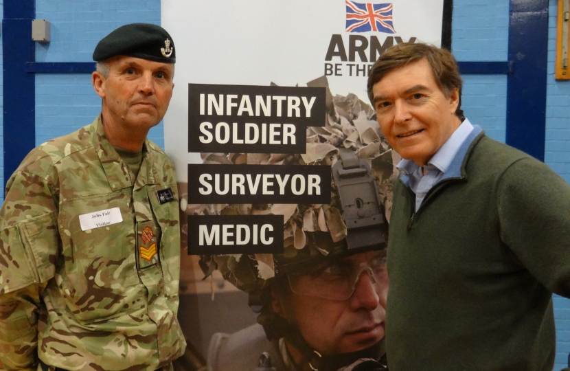 Philip Dunne at his Bridgnorth Jobs Fair