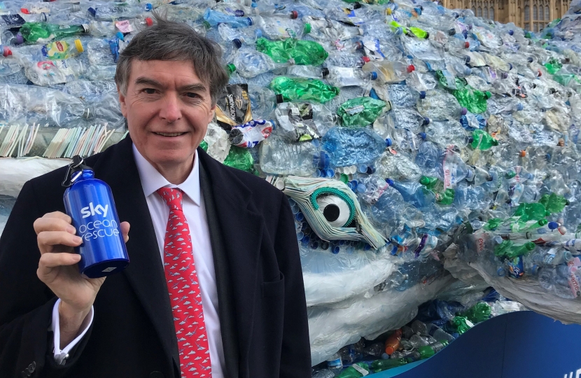 Philip with the Sky Ocean Rescue Whale, Plasticus