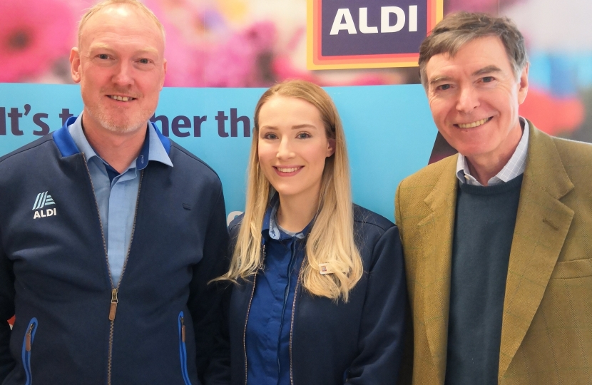 Philip Dunne with Lisa Appleby and Richard Turner from Aldi.jpg