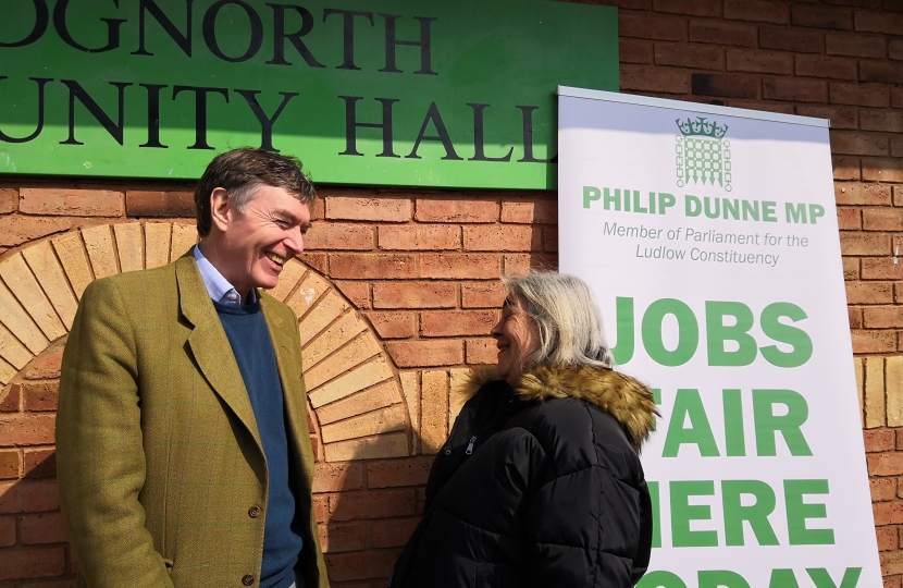 Philip Dunne with a local jobseeker.jpg