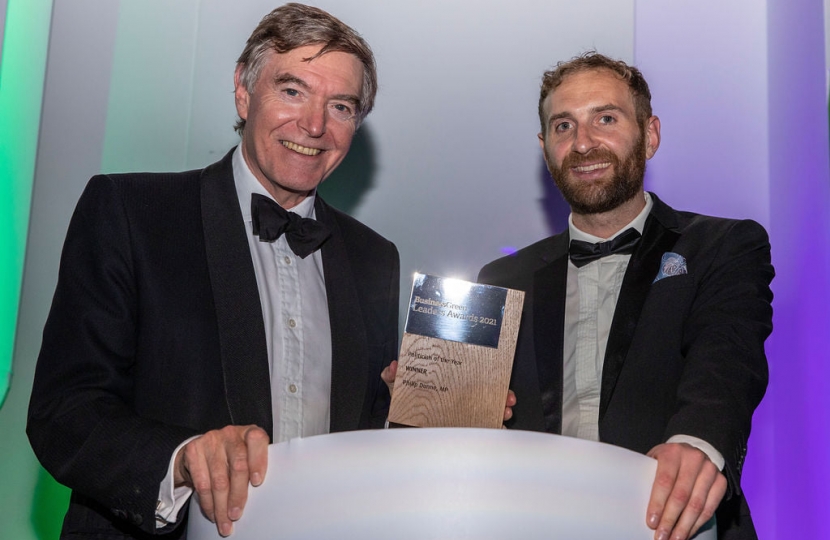 Philip Dunne BusinessGreen award