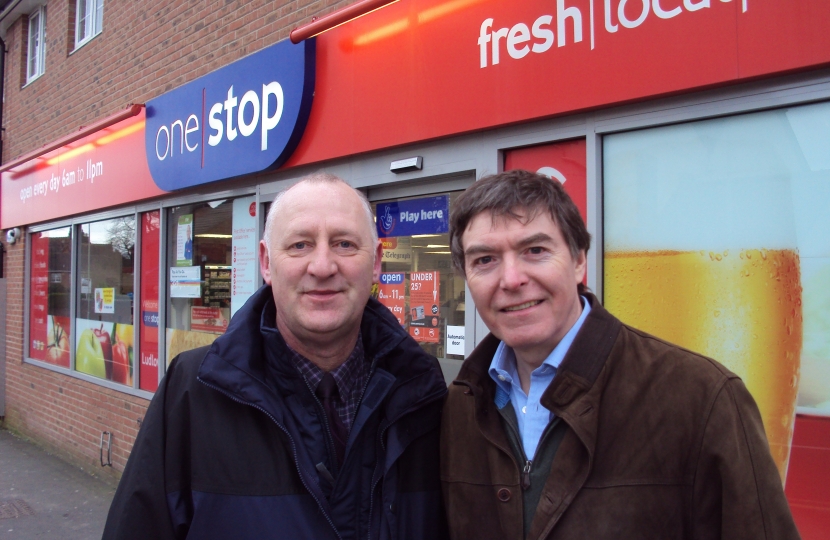 Anthony Bevington with Ludlow MP Philip Dunne