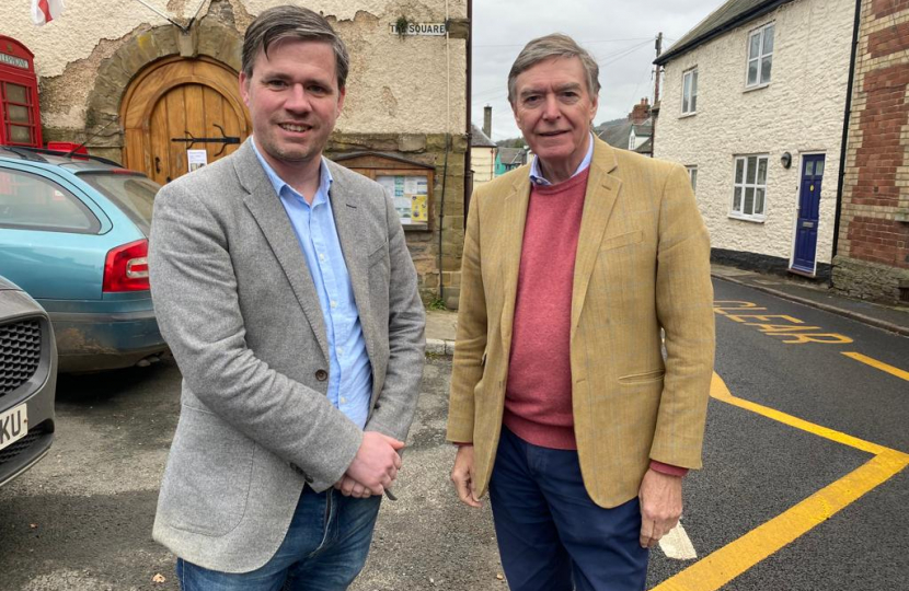 Philip Dunne MP with Mayor of Clun, Ryan Davies 