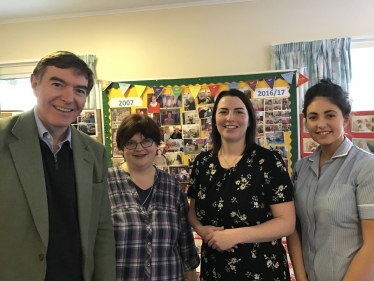 Philip with Michelle Bufton, Christine Thomas and Hannah Asbury