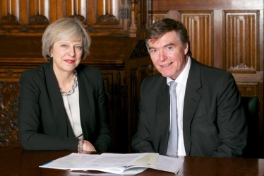 PM Theresa May with Philip Dunne MP