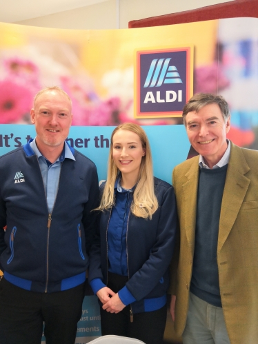 Philip Dunne with Lisa Appleby and Richard Turner from Aldi.jpg