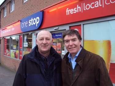 Anthony Bevington with Ludlow MP Philip Dunne