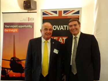 Philip Dunne MP with Richard Sheehan from Shropshire Chamber of Commerce at Expo